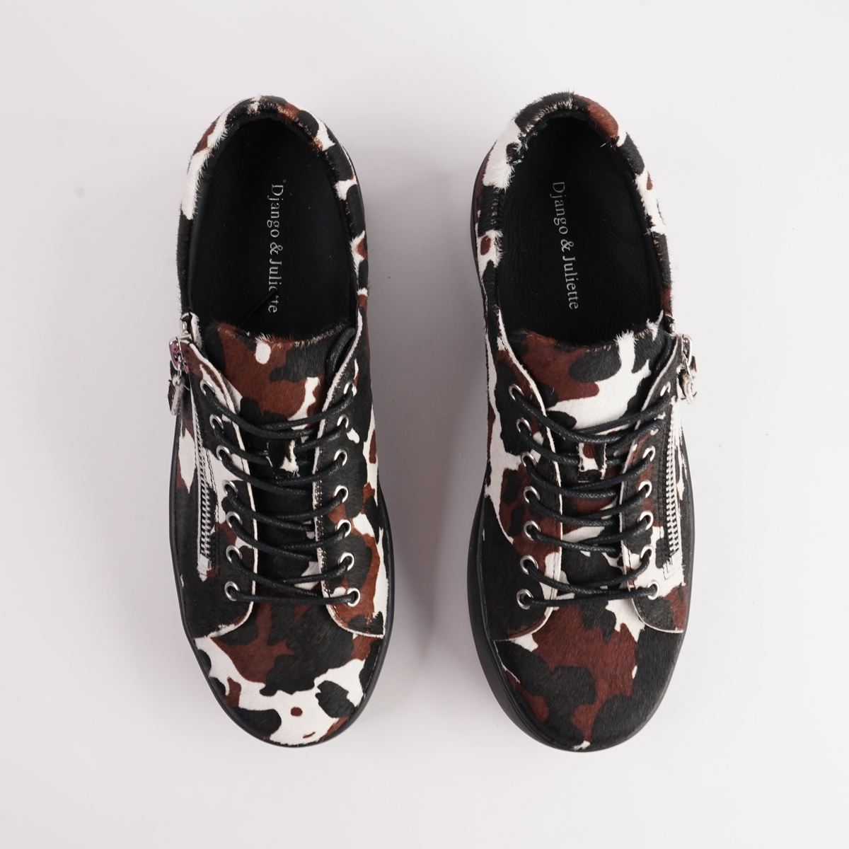 Wolfie Black Choc Cow/ Black Sole Sneakers