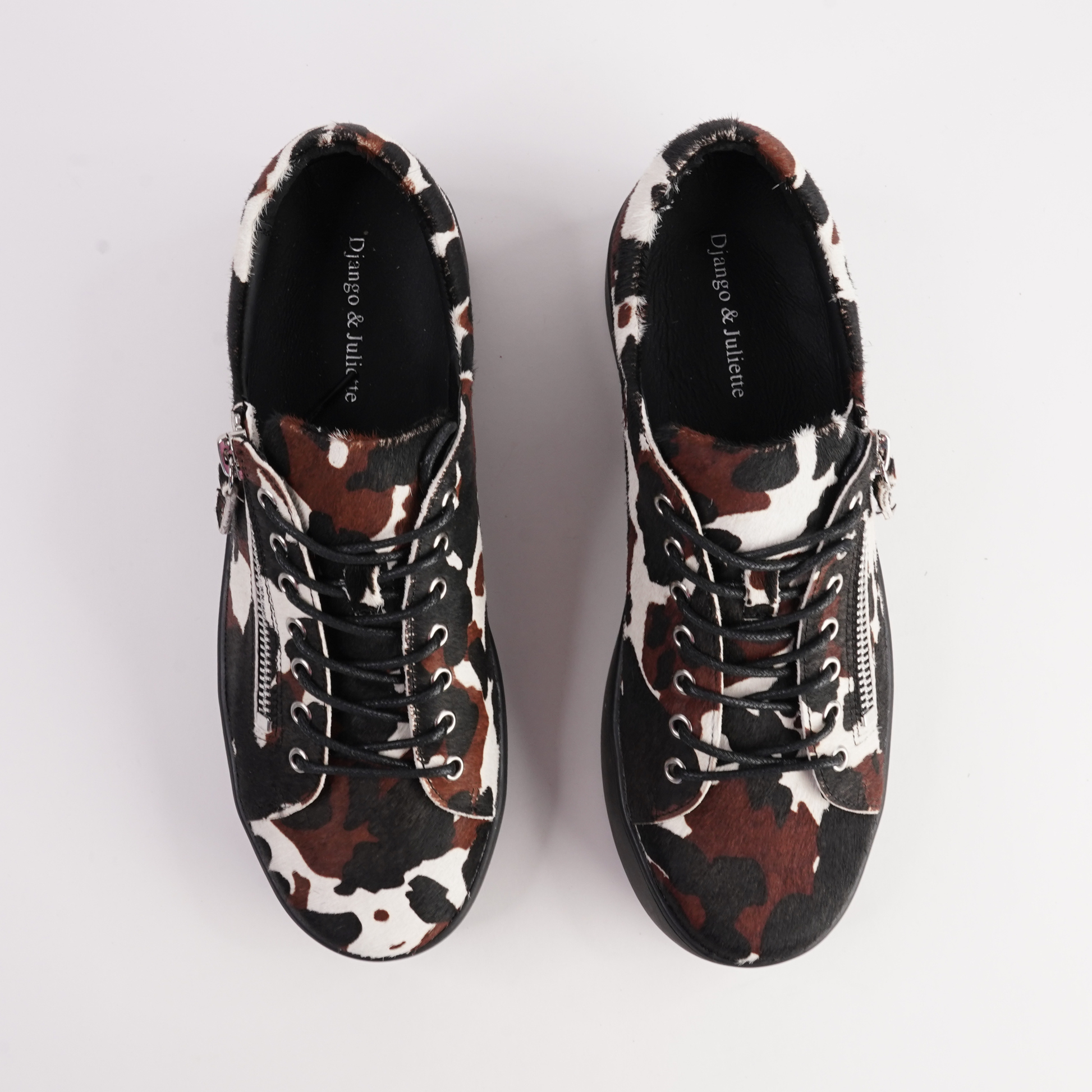 Wolfie Black Choc Cow/ Black Sole Sneakers