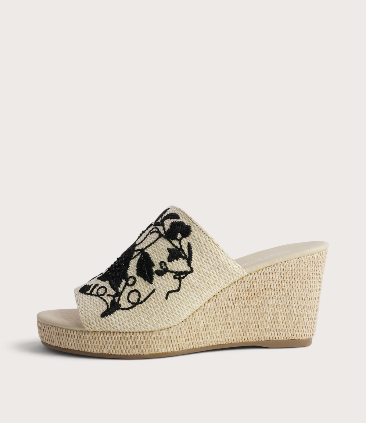 Pixiel Natural/ Black Espadrille Wedges