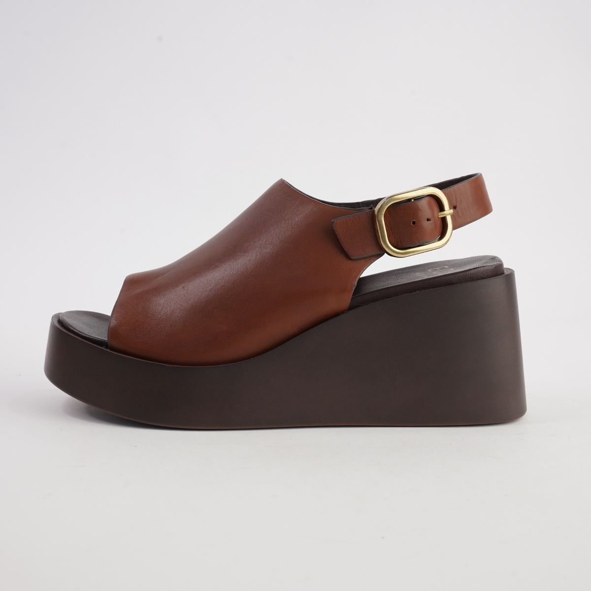 Ariani Brandy Leather Wedges - EOS FOOTWEAR | Shouz