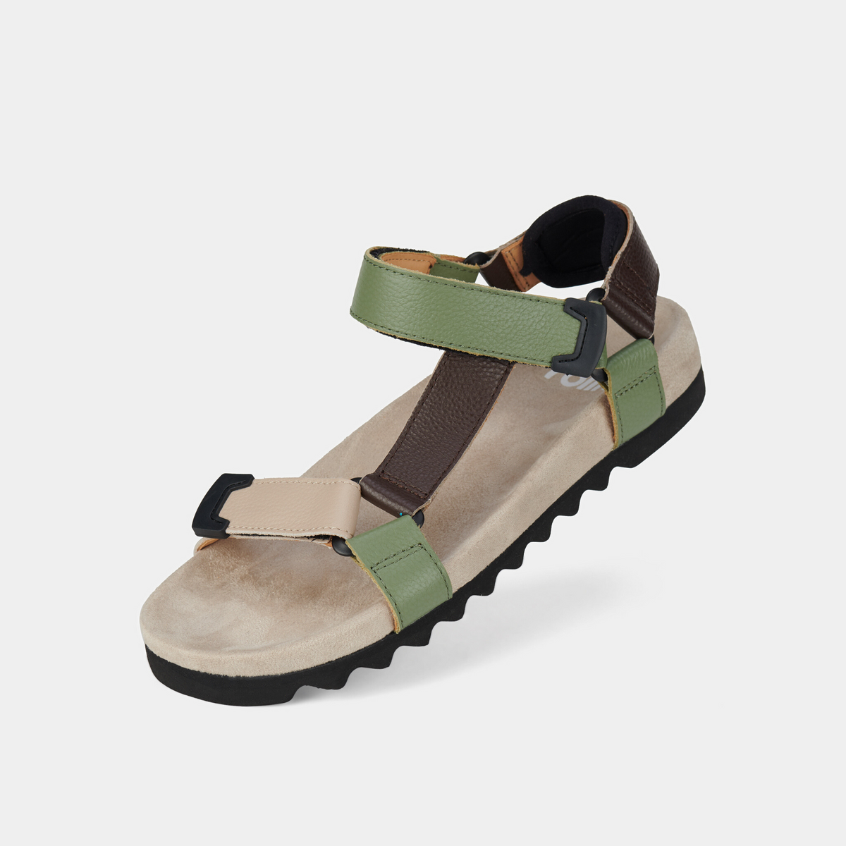 Sandal Tooth Wedge Trail Leather Sandals - ROLLIE | Shouz