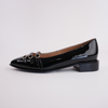 Eliora Black Patent Leather Flats