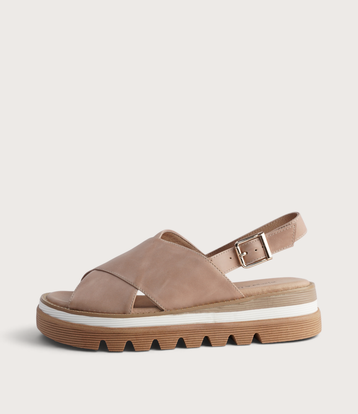 Sasi Cappuccino Leather Sandals
