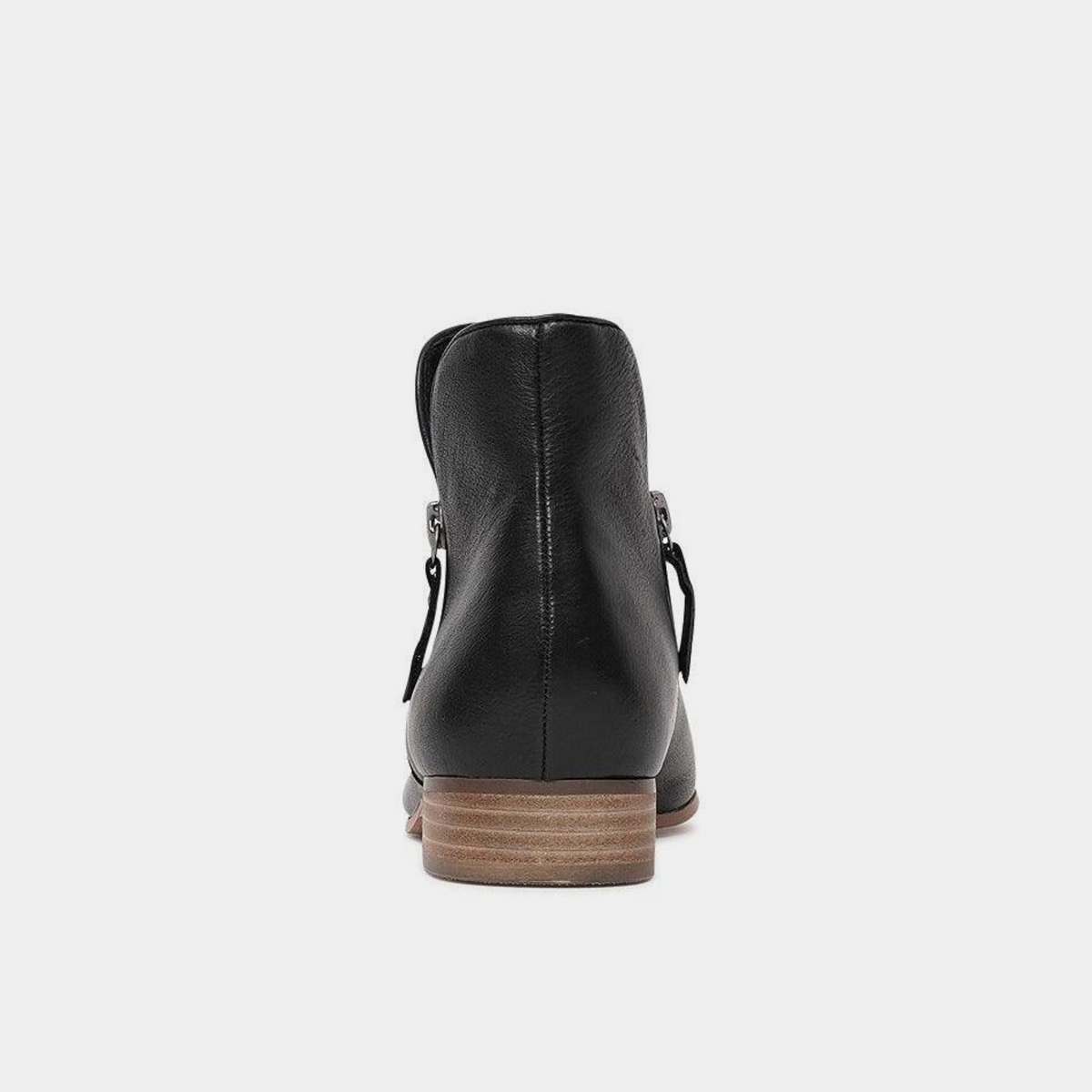 Faye Black/ Natural Heel Leather Ankle Boots