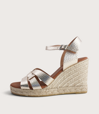 Sophia Doya Champagne Leather Espadrille Wedges