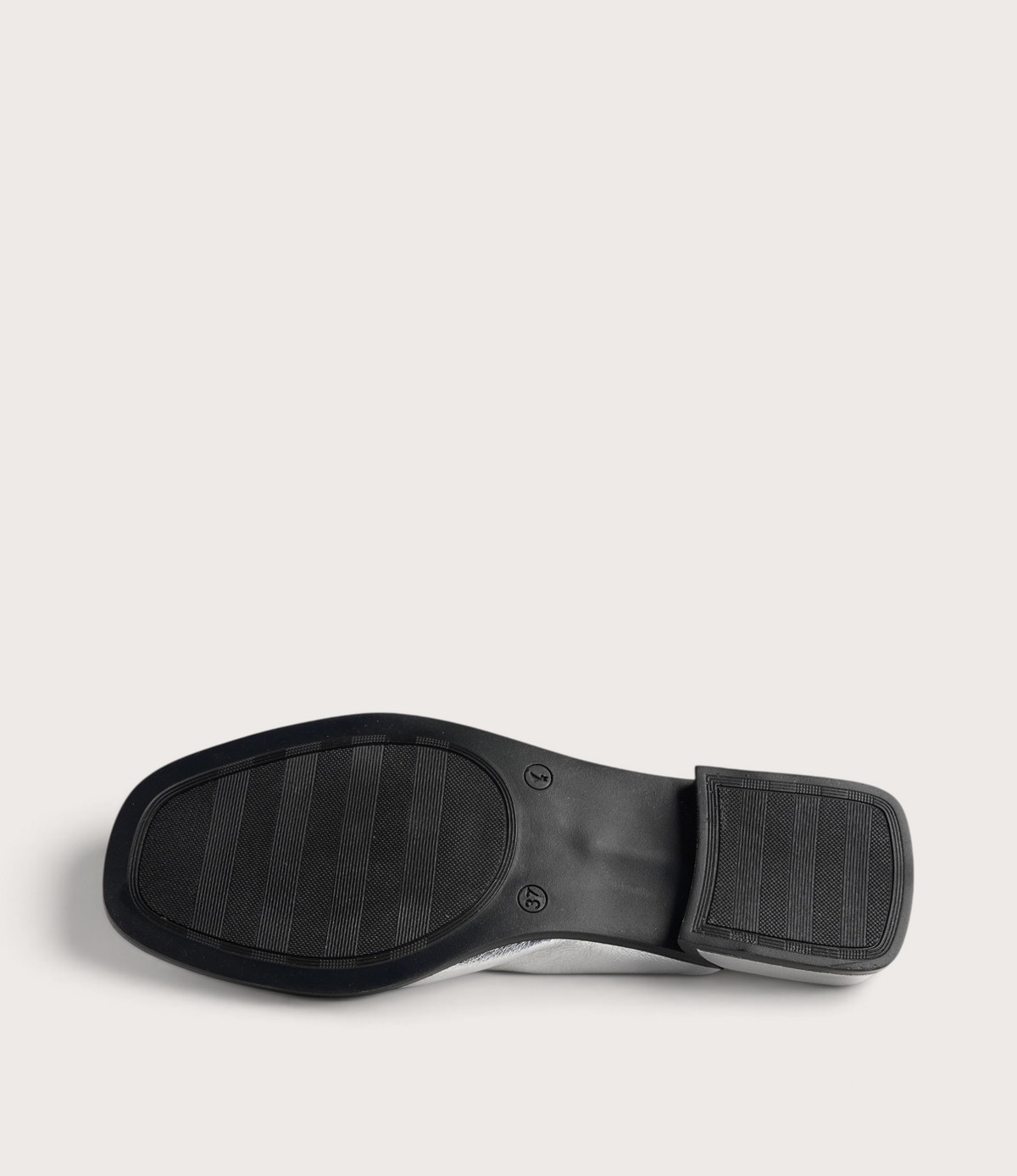 Luna Silver Leather Flats