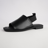 Snob Black Leather Flats