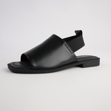 Snob Black Leather Flats