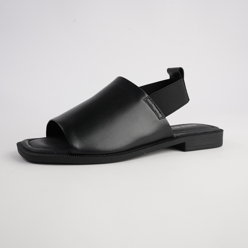 Snob Black Leather Flats