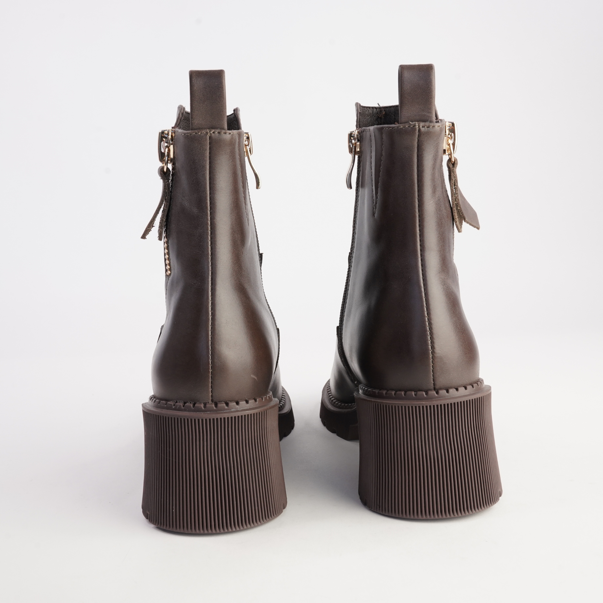 Zareks Choc Leather Boots - DJANGO AND JULIETTE | Shouz
