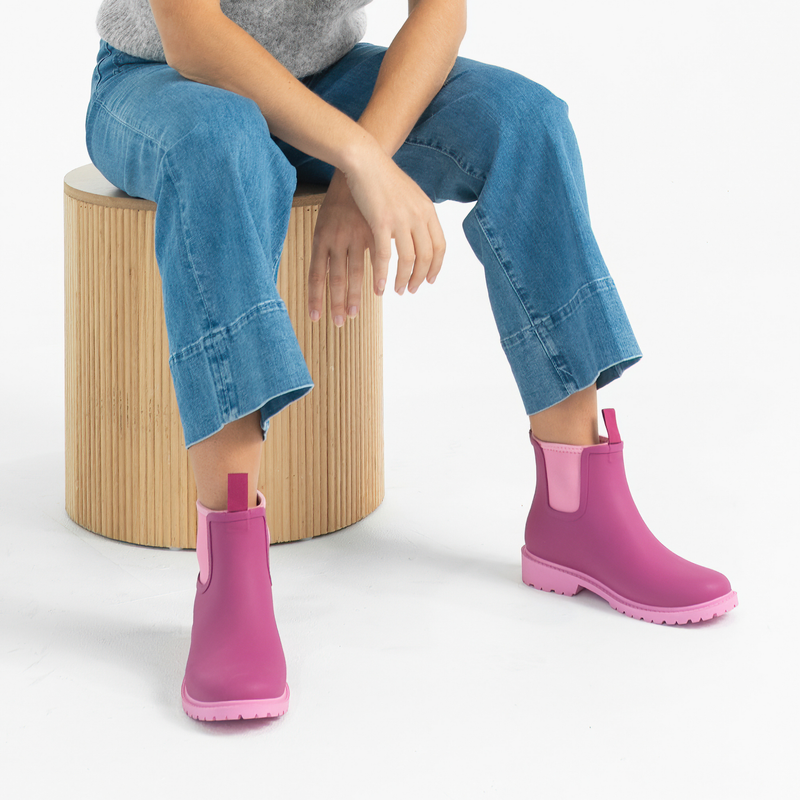 Splashy Plum/ Blossom Gumboots