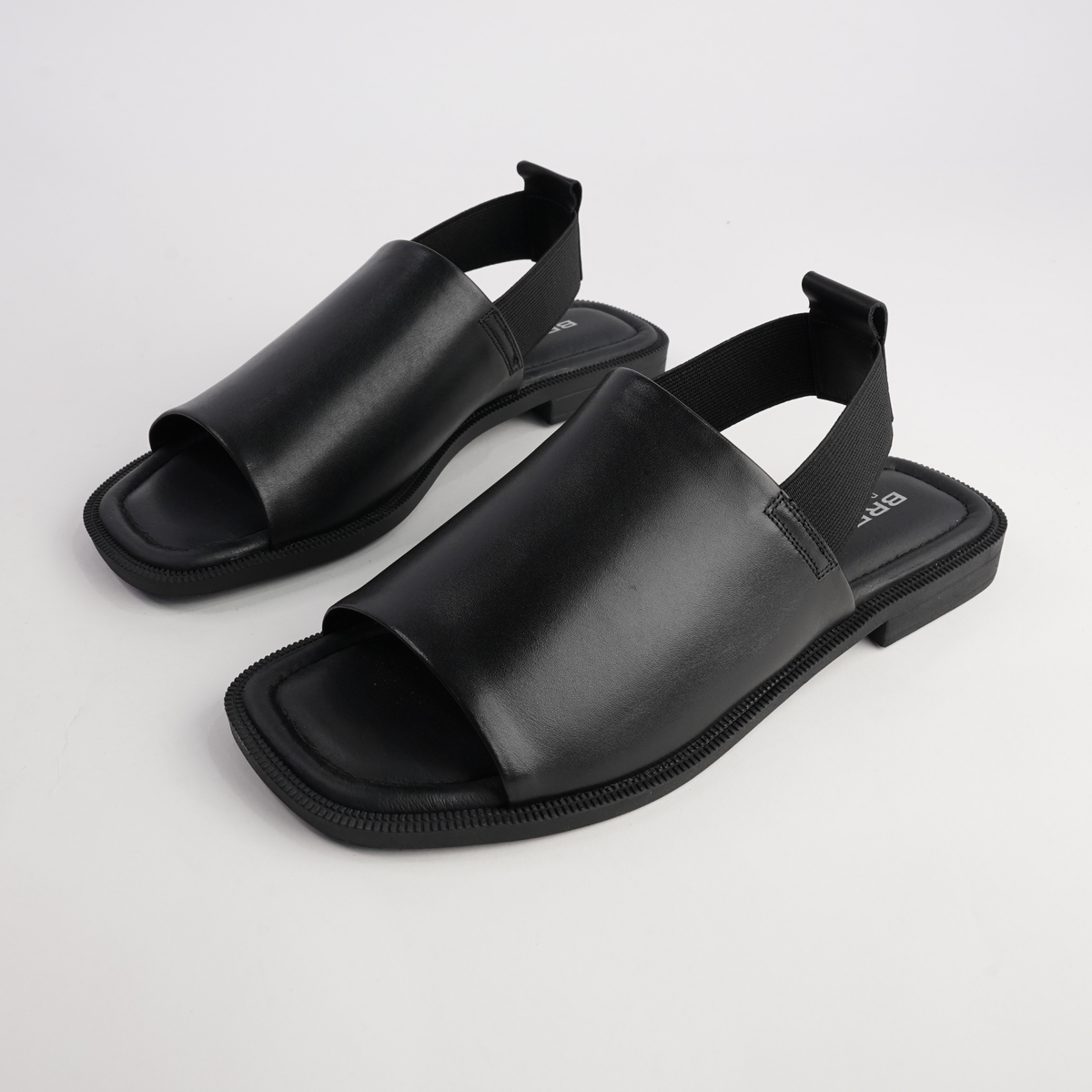 Snob Black Leather Flats
