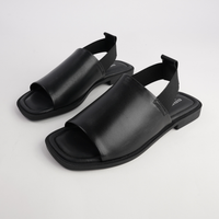 Snob Black Leather Flats