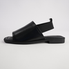 Snob Black Leather Flats