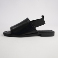 Snob Black Leather Flats