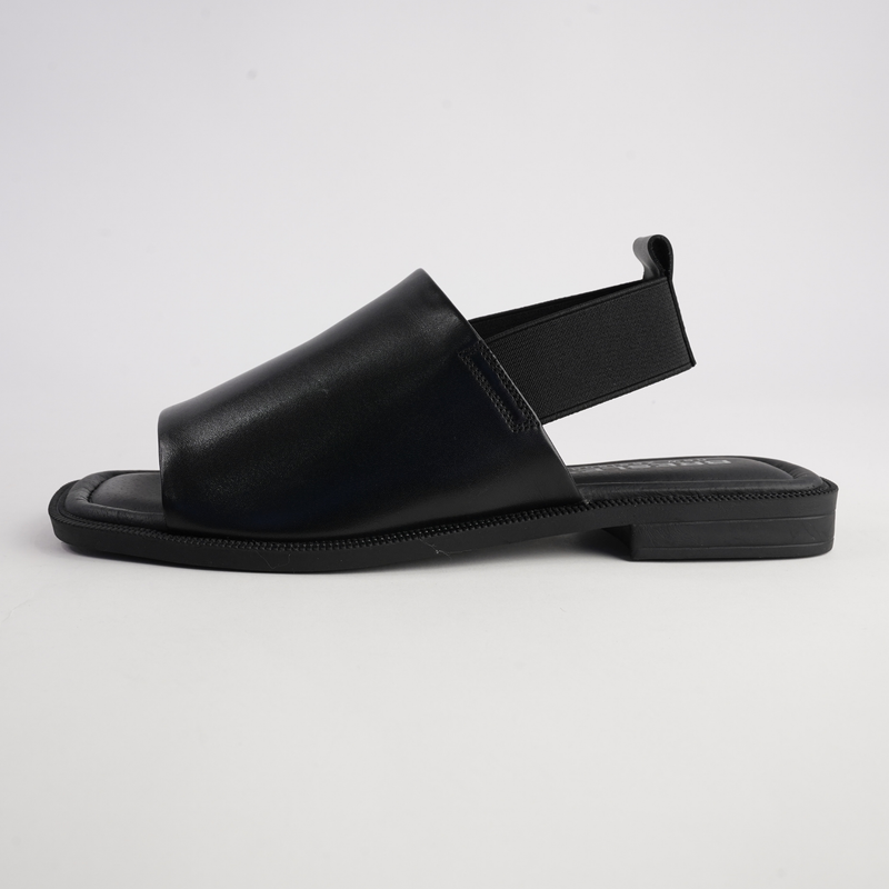Snob Black Leather Flats