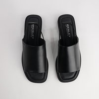 Snob Black Leather Flats