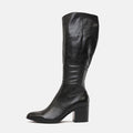 Zodiak Black/black Leather Knee High Boots