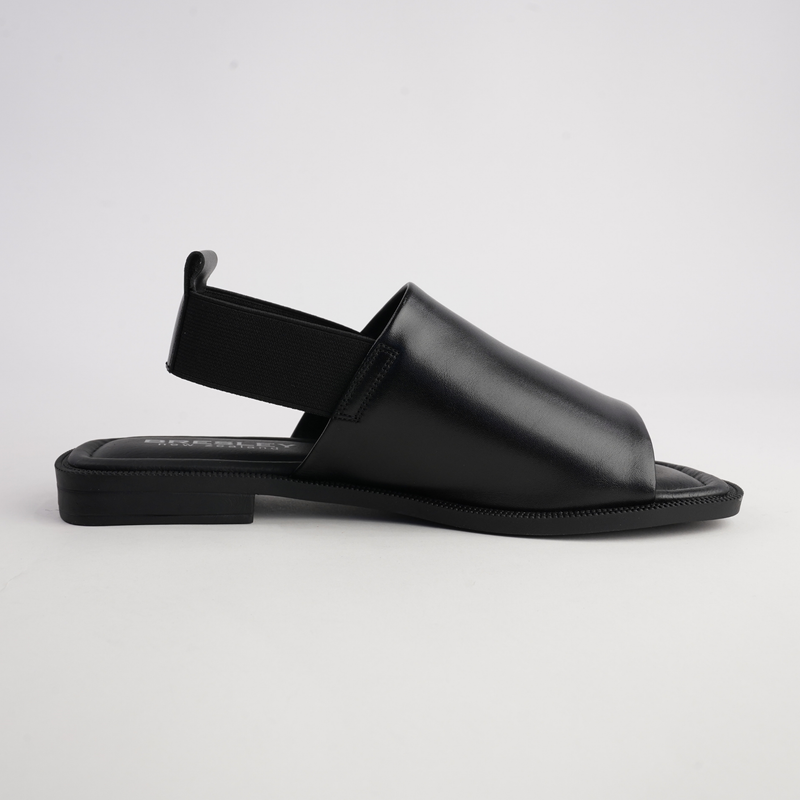 Snob Black Leather Flats
