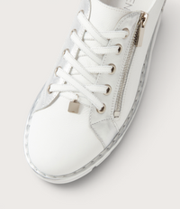 Elos White/silver Leather Sneakers