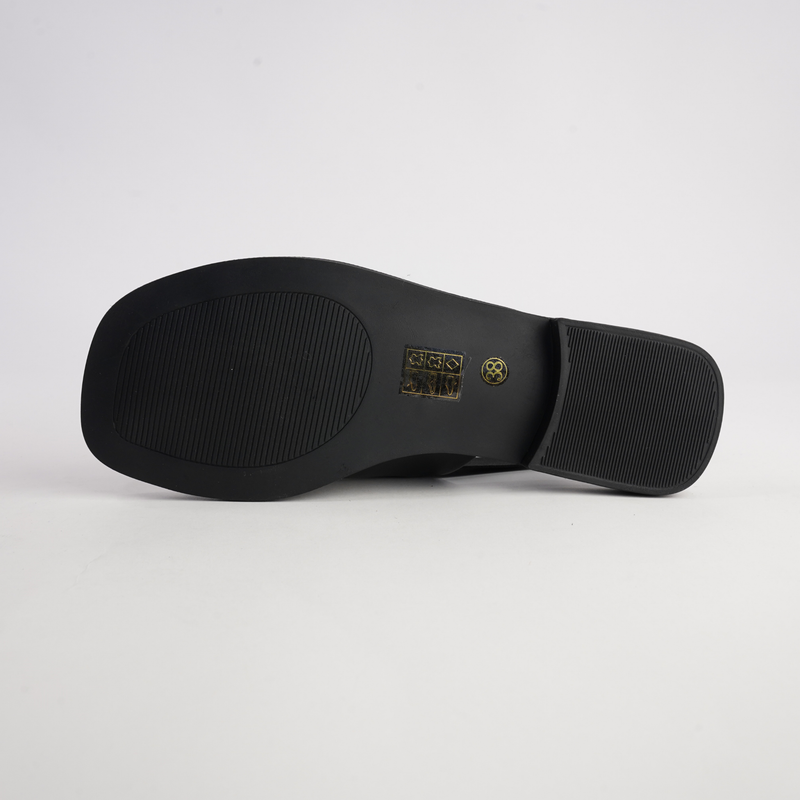 Snob Black Leather Flats