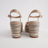 Orgal Cappuccino Leather Espadrille Wedges