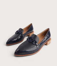 Elliotts Navy Patent/ Navy Leather Loafers