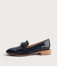 Elliotts Navy Patent/ Navy Leather Loafers