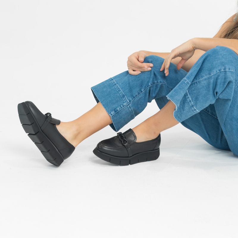 Bailey Black Leather Loafers