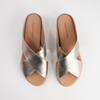Harli Champagne Leather Slides