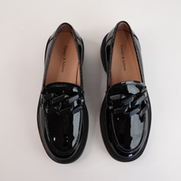 Ishie Black Patent Leather Loafers