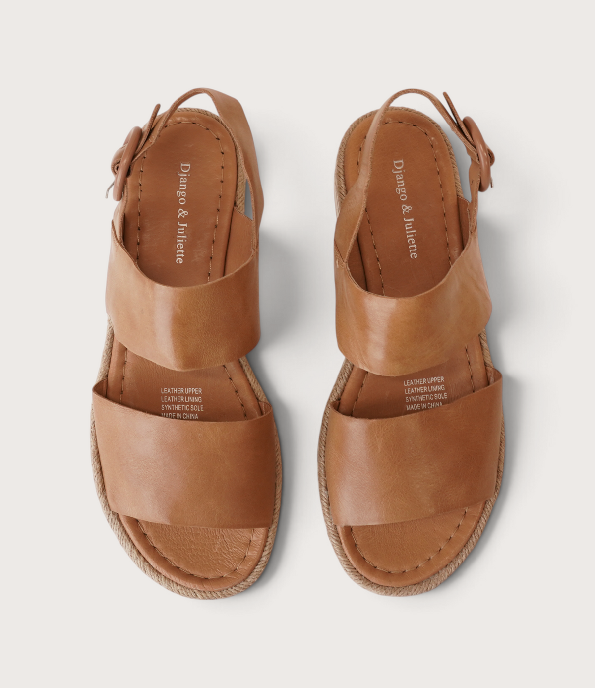 Atha Dark Tan Leather Sandals