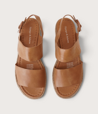 Atha Dark Tan Leather Sandals