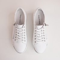 Eammes White Leather Sneakers