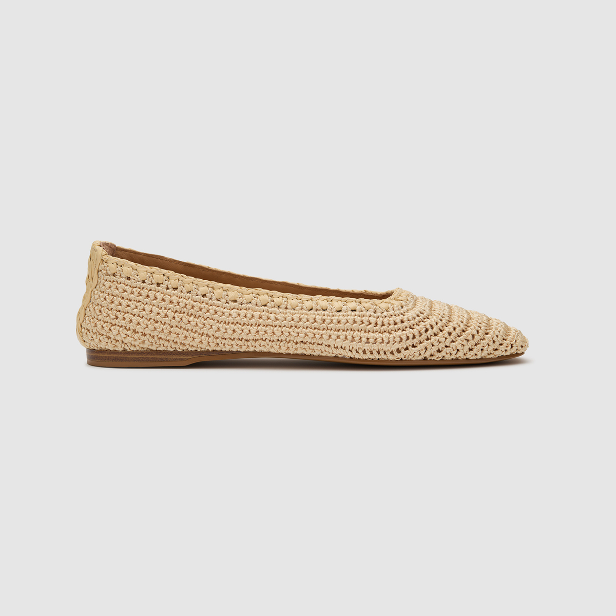 Cleo Natural Crochet Flats