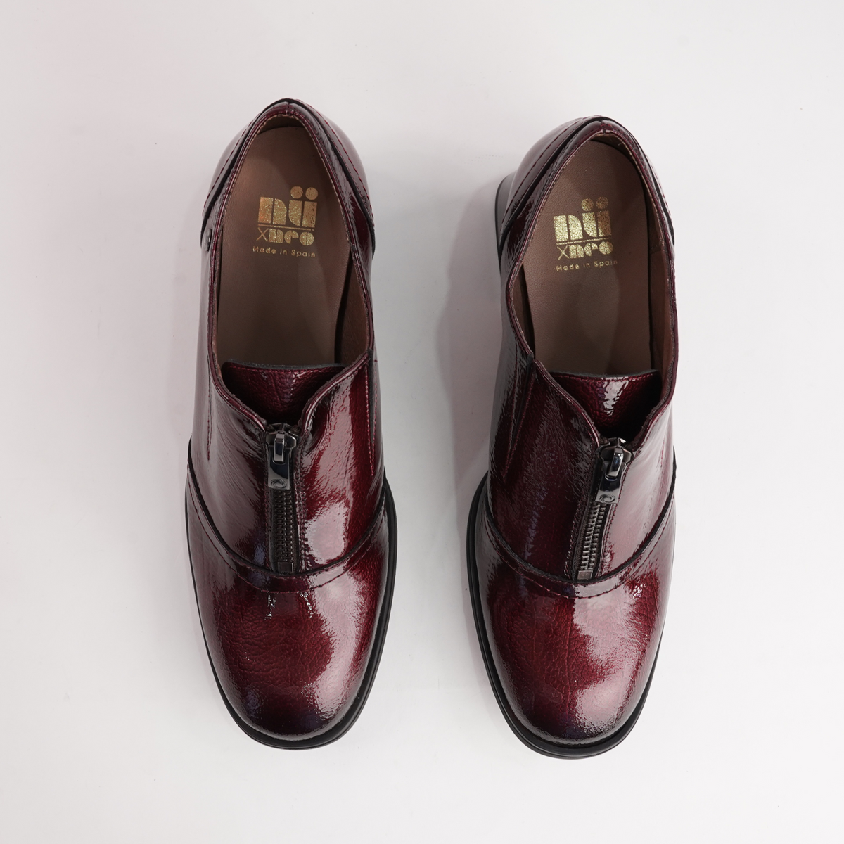 Elisa Wine Patent Leather Boots