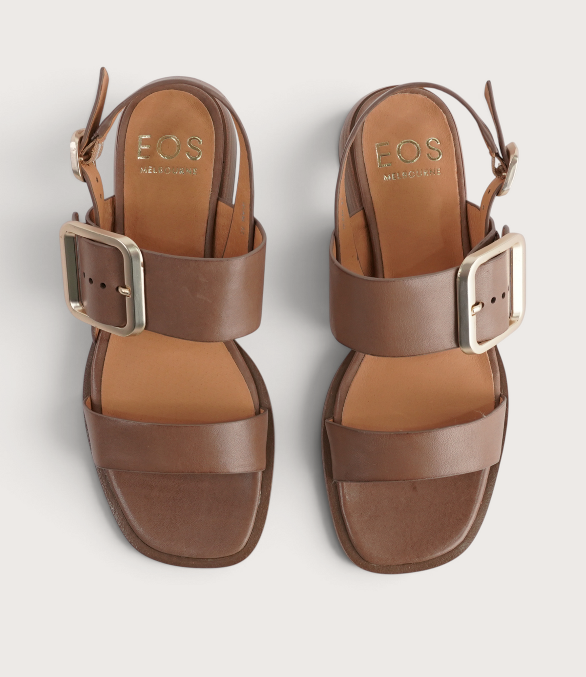 Ikam Pecan Leather Sandals