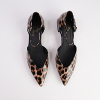 Munich Ocelot Patent Leather Flats - WITH GRACE | Shouz