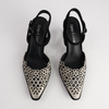Kyler Black/ Gold Leather Heels