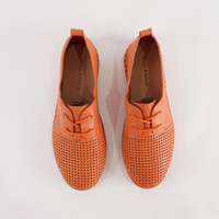 Huston Orange/ Orange Sole Leather Sneakers