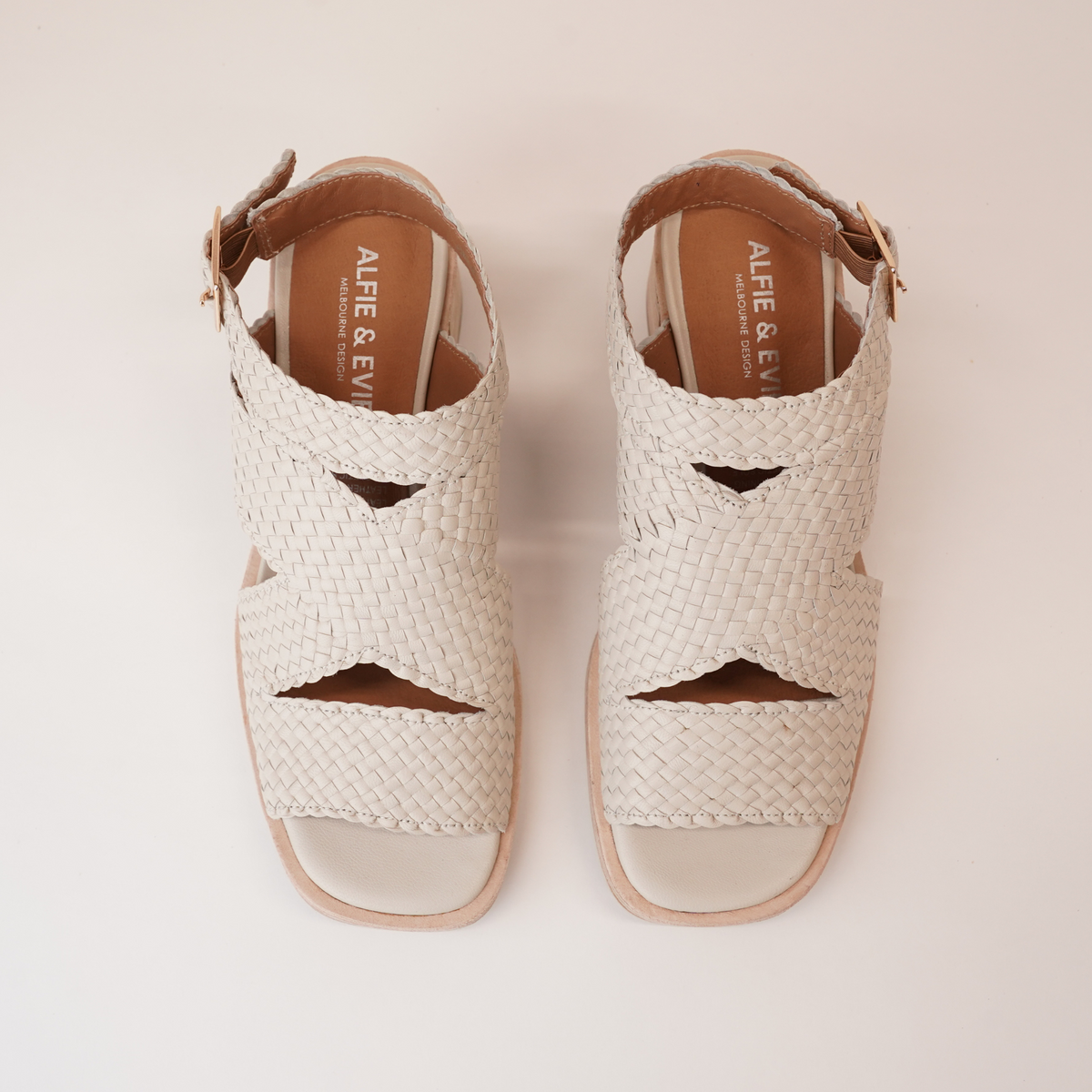 Amuse Cream Leather Heels - ALFIE AND EVIE | Shouz