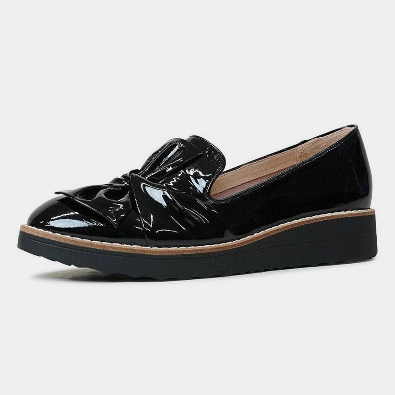 Oclem Black Patent Leather Loafers