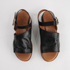 Positano Black Leather Sandals