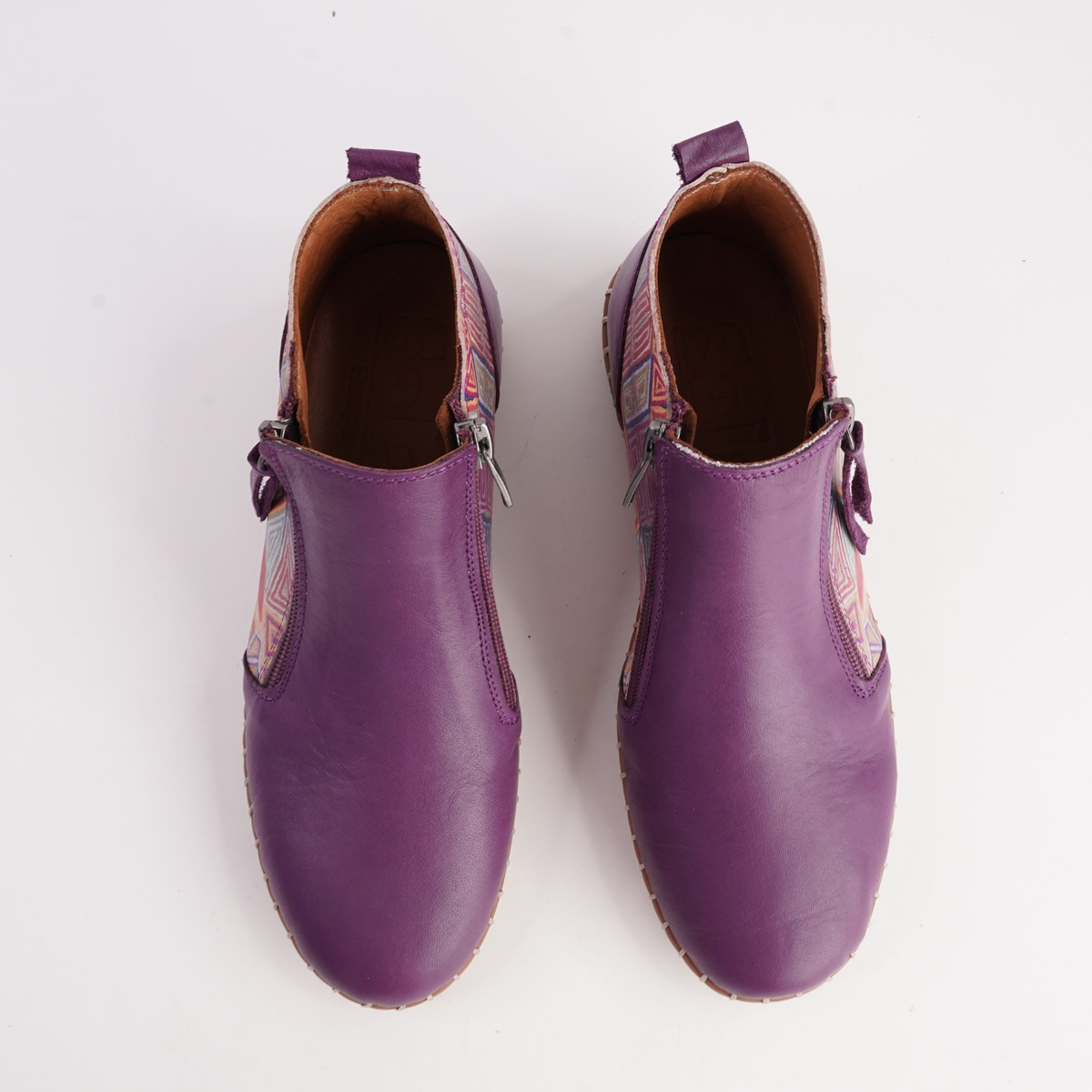 Regan Melanzana Mosaic Leather Ankle Boots - SALA | Shouz