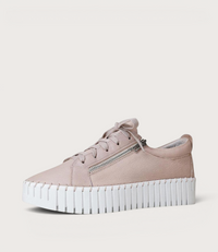 Bump Rose Leather Sneakers