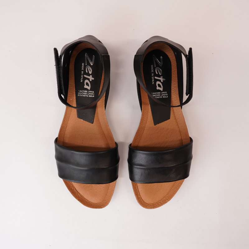 Palin Negro Leather Sandals