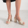 Cordelia Platino Leather Heels
