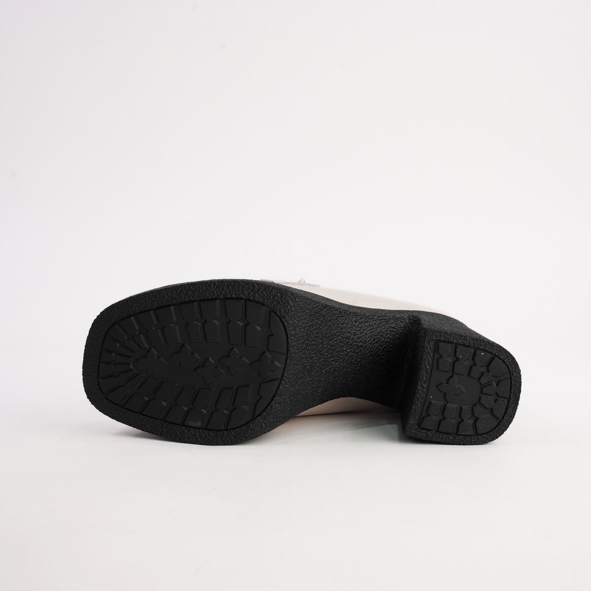 Bella Bone Milled Leather Heeled Loafers - TAMARA LONDON | Shouz