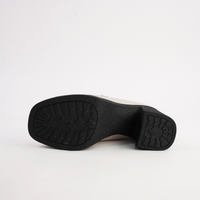 Bella Bone Milled Leather Heeled Loafers