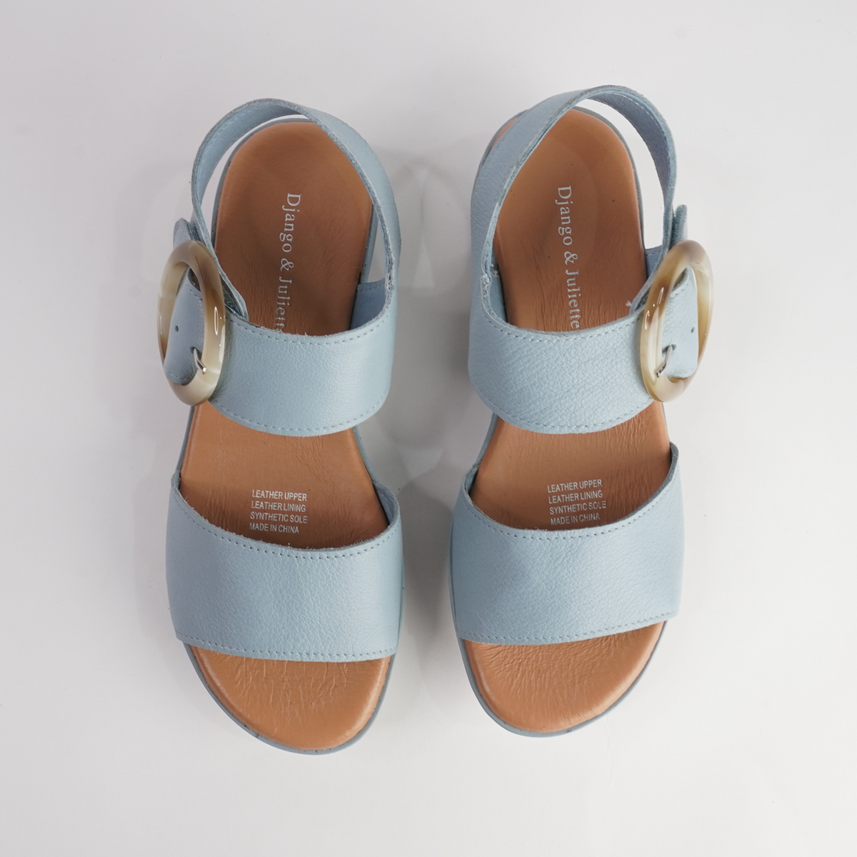 Cubbie Denim Leather Sandals - DJANGO AND JULIETTE | Shouz